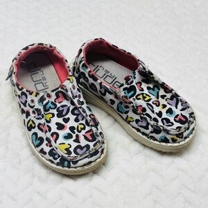 Hey Dude Wendy Toddler White Leopard Toddler Size 6